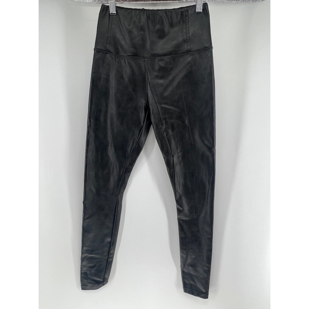 Love Fire Womens Black Faux Leather High Waisted Leggings Size XS Skinny Pants